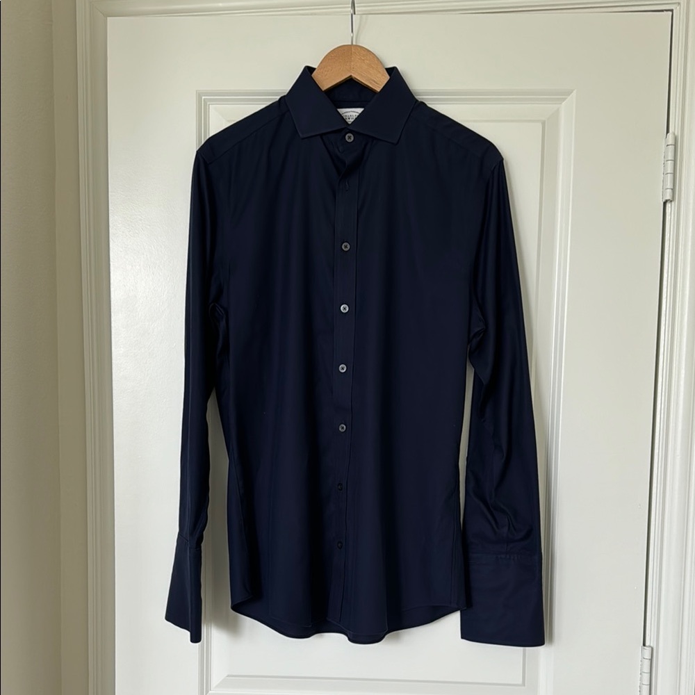 Men's Navy Blue Dress Shirt